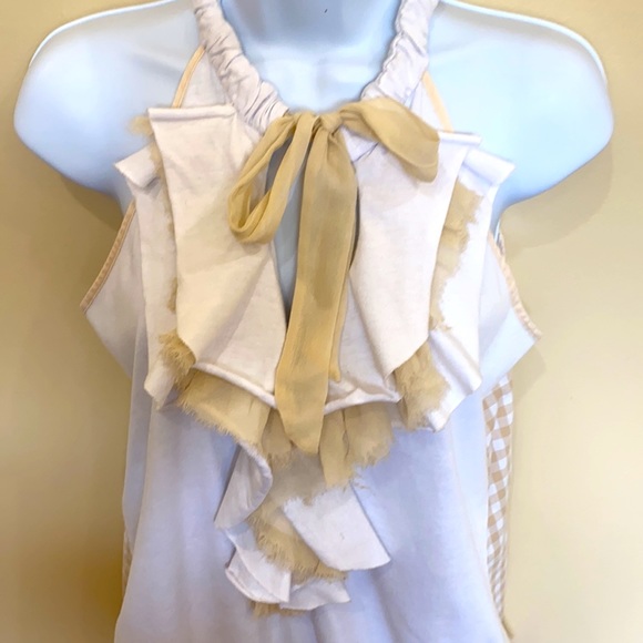 ANTHROPOLOGIE ONE SEPTEMBER Gingham Ruffle Tops M - Picture 2 of 10